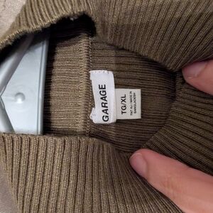 Garage Green Ribbed Knit Top